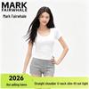 Mark Fairwhale Women's U-Neck Slim Fit Short Sleeve T-Shirt