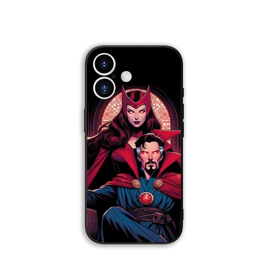 for Apple iPhone 17 16 11 Pro XS Max XR 6 7 8 Plus + 16E SE 2020 Air 5 SE2 Phone Cover Case M-Marvels Scarlet Witch Casing