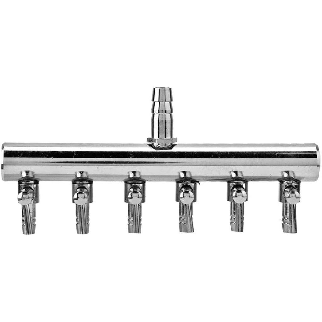 Aquarium one-Way Air Flow Valve, Control Valve, for Aquarium Applications(8 To 4mm 6-Hole Diverter Head)