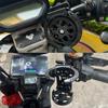 Bike Cup Support for Bar Tube, Round Screw Fastener with Joint Arm and Base Plate, Black Travel Cup Rest for Day to Day Outdoor Use