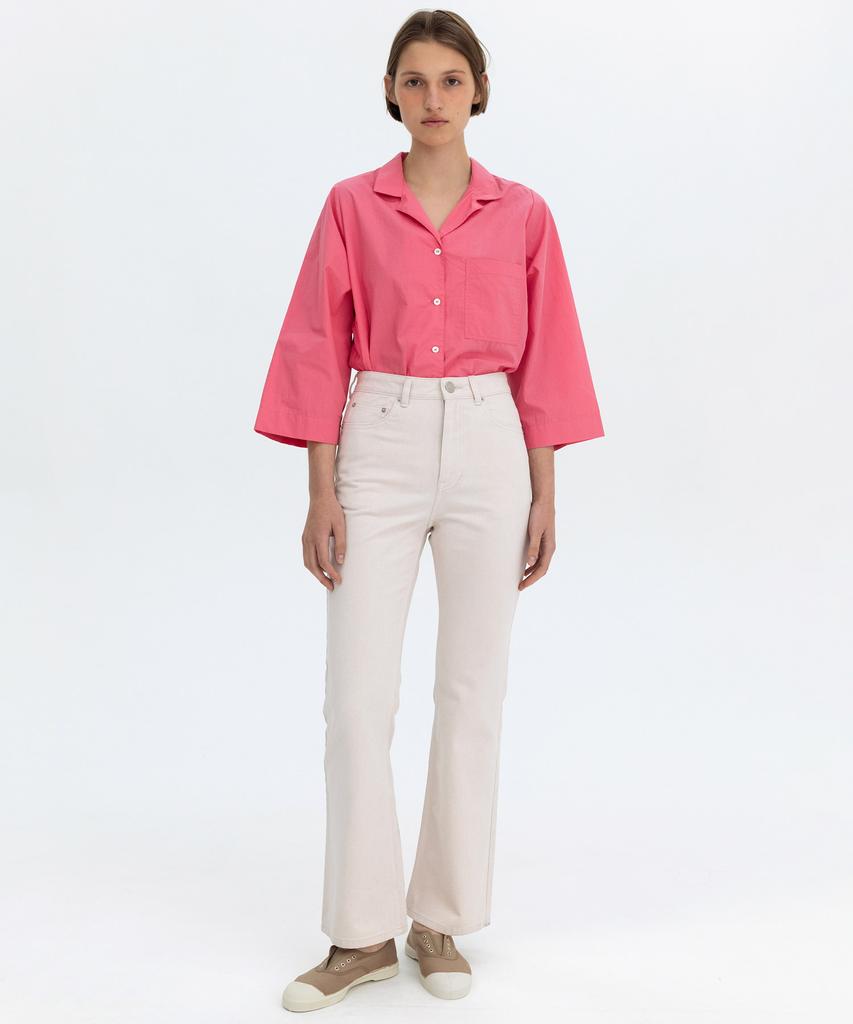BENSIMON Boots Cut Washing Pants - Pink