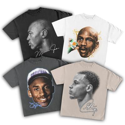 2025 Trendy Highstreet Pánské Dámské Tričko Hvězda Basketbalu Postava Grafika Potištěné Oblečení Ležérní Volná Trička Topy pro Unisex