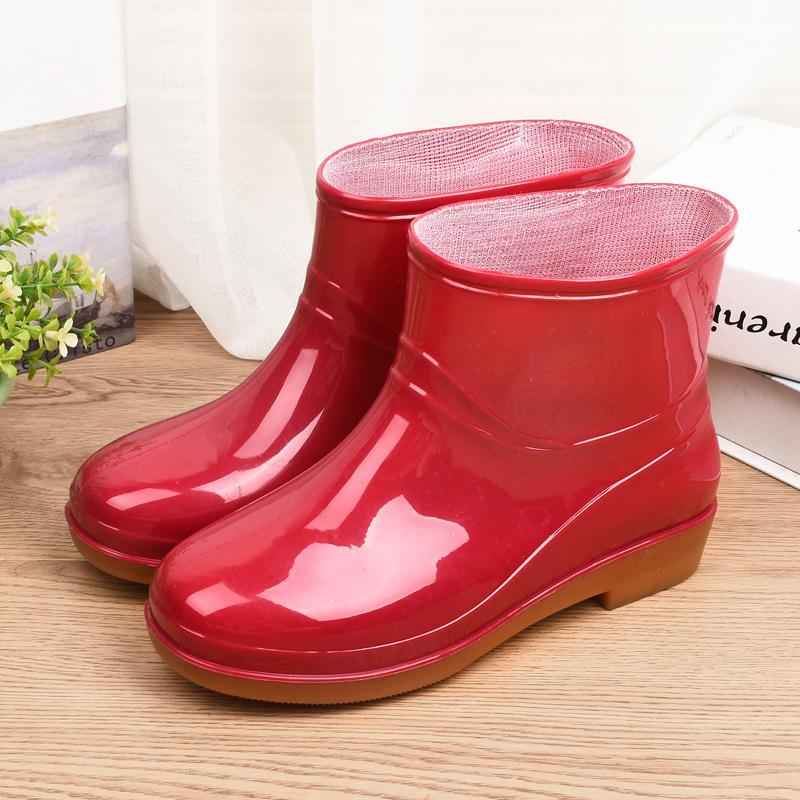 

Rain shoes low tube non-slip kitchen rain boots short tube water shoes beef tendon sole wear-resistant adult water shoes 36
