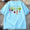 T-shirt Verdura Radici per l'Altra T-shirt Giardinaggio Uomo Donna Vegano Carota T-shirt Casual Manica Corta Cotone Abbigliamento Uomo