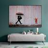 Banksy Art Bunte Regen Street Art Graffiti Leinwand Malerei Druck Poster Moderne Wohnzimmer Wand Kunst Bild