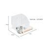 Stainless Steel Bird Feeder No Mess Anti-Splash Food Bowl Bird Feed Tray Hanging Cage Feeder for Parrots Parakeet Lovebird