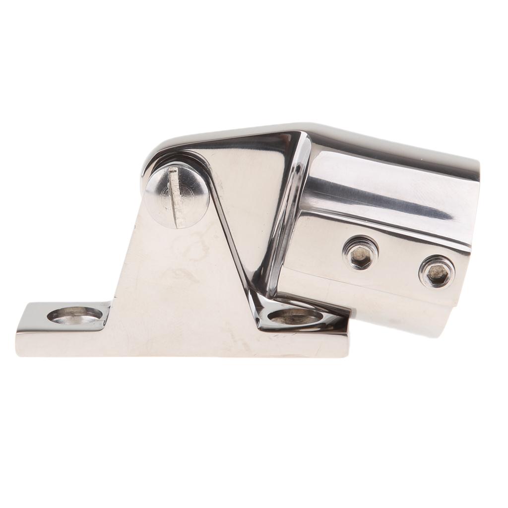 Bimini Top Cap Cover Pipe Eye End 1 inch Tube Boat Deck Hinge Mount Stainless Steel 316 Heavy Duty