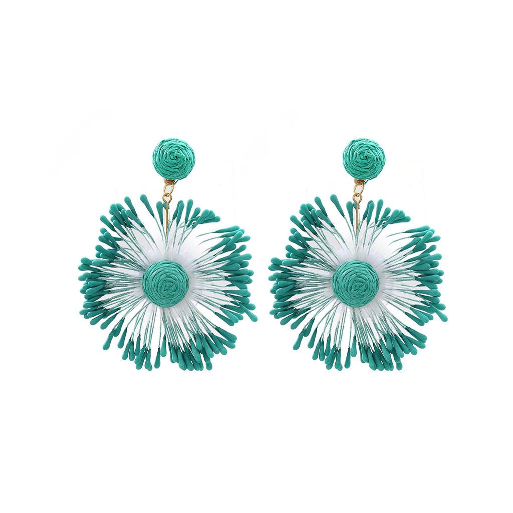Pinkdudu Exaggerated Flower Zinc Alloy Earrings Fashion Simple Vacation Drop Earrings Women Jewelry PD2257