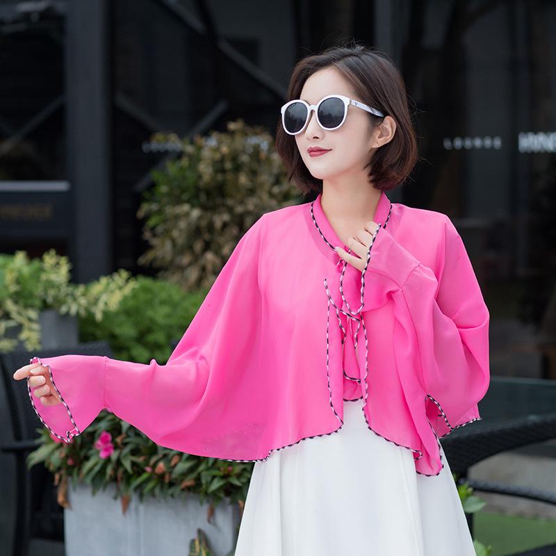 

Women s Summer Long Sleeve Chiffon Sun Protection Shawl - Lightweight UV Protection for Driving 100-135 CM