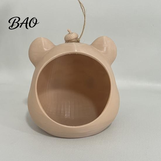 Durable Squirrel Food Holder Mouse Head Feeder, Funny Animal Face Outdoor Weather Resistant Nut Feeder Hanging Wildlife Feeding Station for