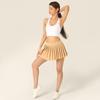 2024 Elastic Waistband Super Short Pleated Skirt, 32 cm Length, No Safety Pants
