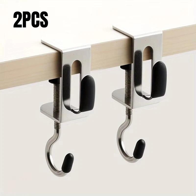 2/5 Pcs Extra Thick Backpack Hook No Adhesive Adjustable For Desk Dorm Office Durable Space Saving