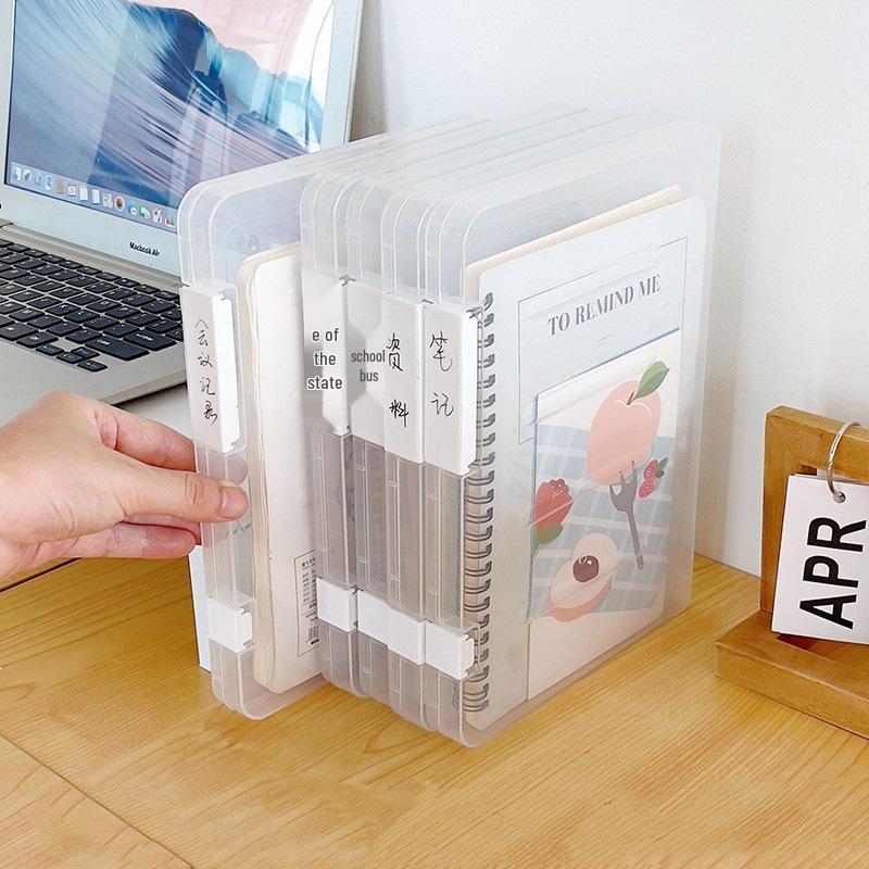 Transparent A4 File Storage Box, Waterproof Dustproof Double Buckle, Ideal for Documents & Certificates