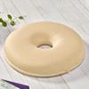 Soft molded round 40R x 6cm high low-resilience cushion, beige, approx.