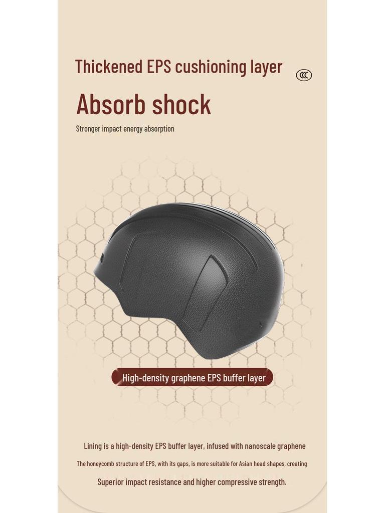 Golden Bell 3C Certified Unisex Electric Vehicle & Motorcycle Half Helmet with Sunscreen Protection