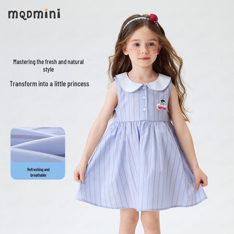 MQDMINI Girls  Polo Sleeveless A-Line Dress 140