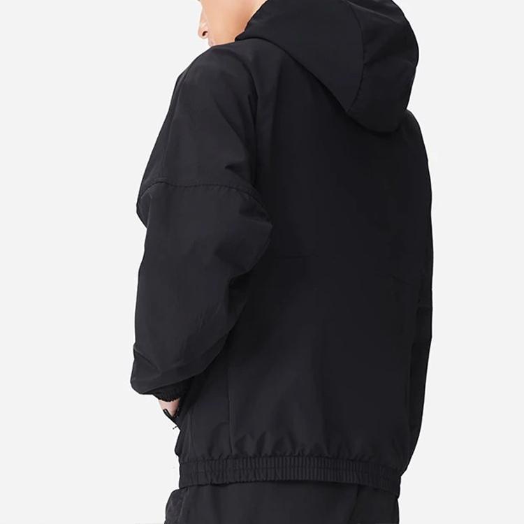 Li-Ning Badfive Series Letter Print Loose-Fit Sports Basketball Hooded Jacket Autumn Men Jackets Black AFDS075-3