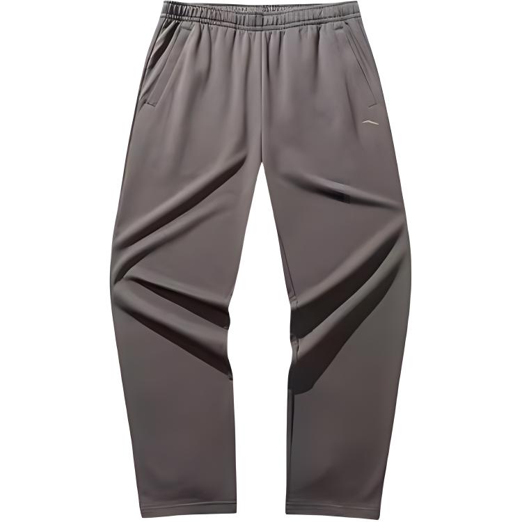 

Anta Повседневные Простые Однотонные Утепленные Теплые Эластичные Прямые Вязаные Спортивные Штаны Мужские брюки Темно-Коричневый Серый 952547307-4 S