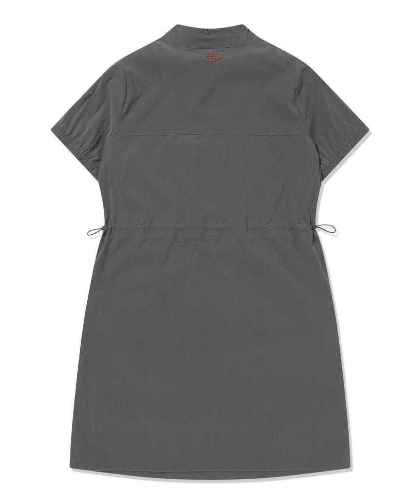 Bbc Earth Women'S High-Neck Zip-Up Dress Gray