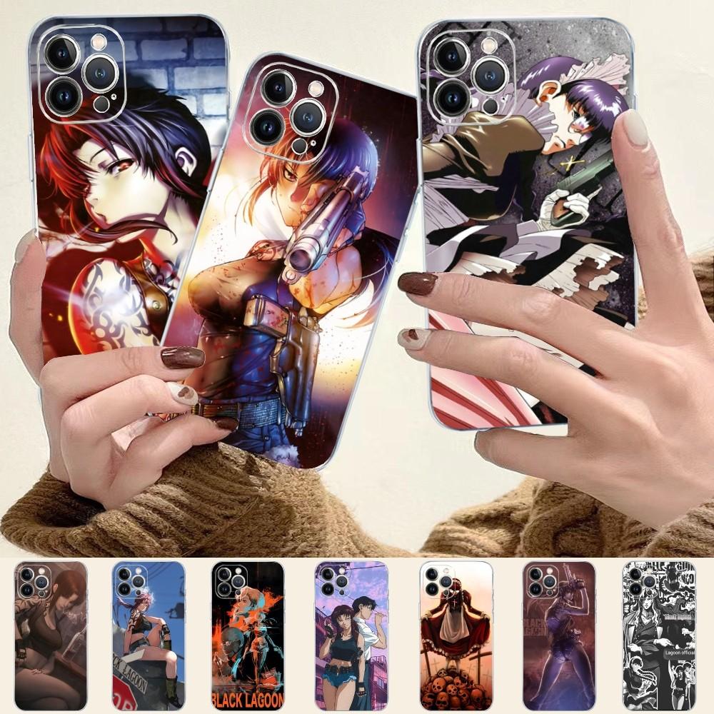 Black Lagoon Phone Case For iPhone 14 11 12 13 Mini Pro XS Max Cover 6 7 8 Plus X XR SE 2020 Funda Shell