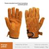 Heat-resistant and Flame-retardant Gloves, Thickened Cowhide High-temperature Resistant Welding Leather Gloves, Durable Camping Protective Gloves