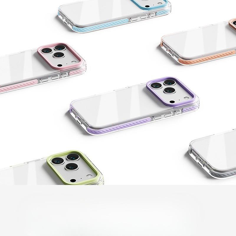 Suitable for IPhone17 ProMax Candy Three In One Phone Case IPhone 16 Transparent Anti Drop Full Package 15 Protective Case