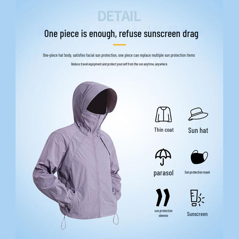Romon Men's UPF50+ Ice Silk Sun Protection Jacket