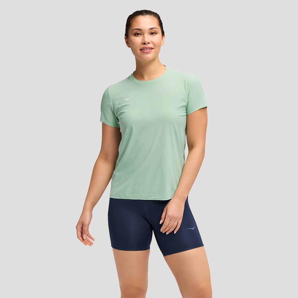 [hoka] Hoka Women s Aerolight Short Sleeve 2.0 1175774-JADE XS
