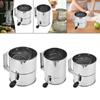 Flour Sifter Kitchen Tool Practical Rotary Hand Crank Baking Sieve Cup Baking Sugar Sifter for Cupcakes Cafe Restaurant Buffet