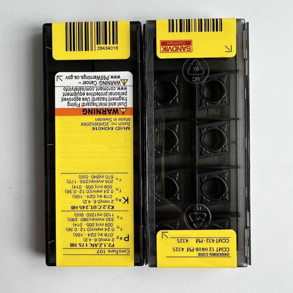 Original Sandvik / CCMT120408-PM 4325 /Carbide CNC Blade 10 Pieces