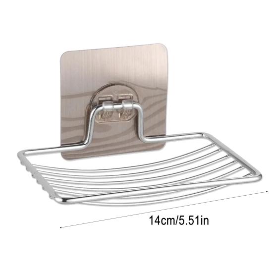 Yousheng Soap Rack Rust-Proof Stainless Steel Frame with Self-Draining Ventilated Design No Punching Soap Holder