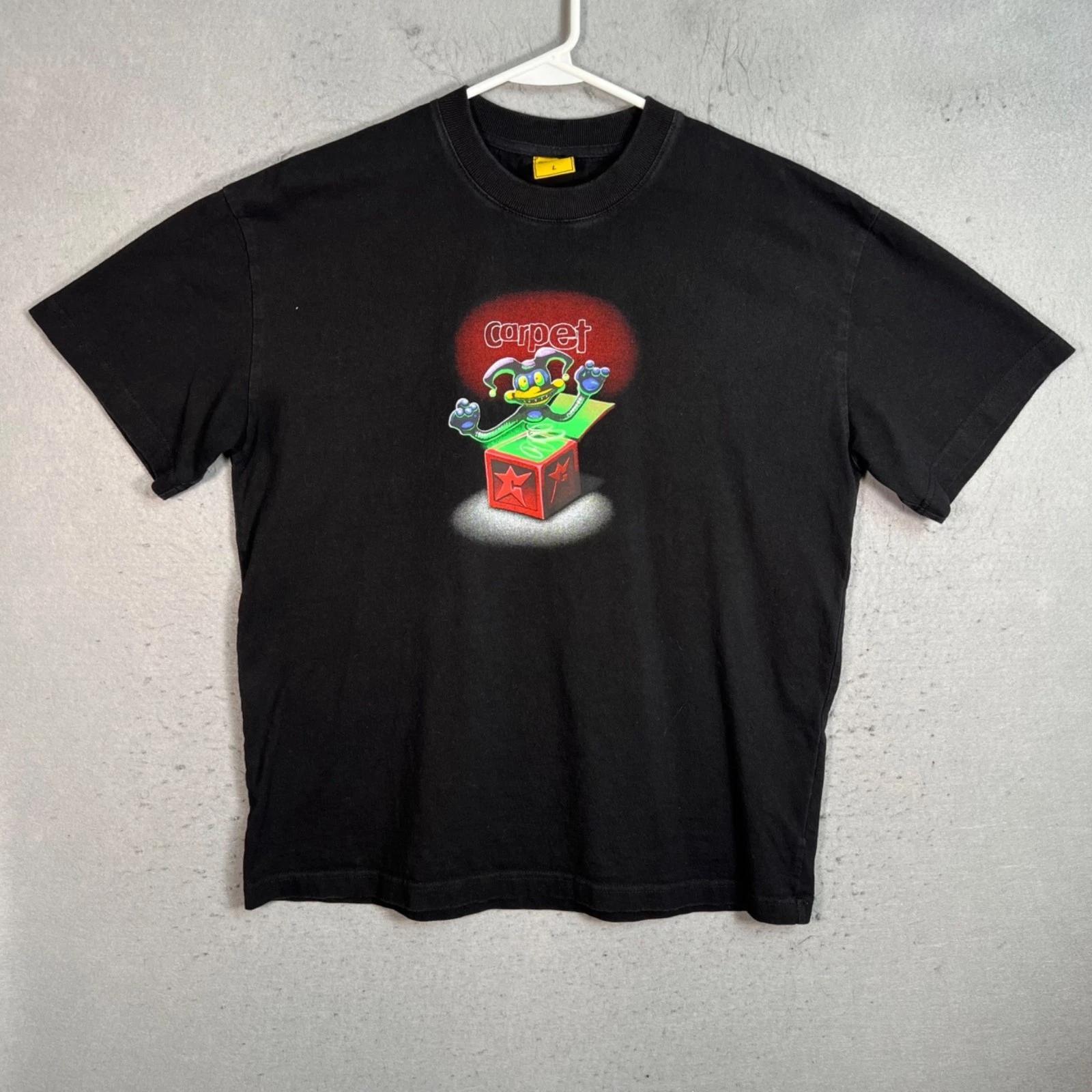 Carpet Company Jack In The Box Black Graphic T Shirt Mens Size Large 3XL