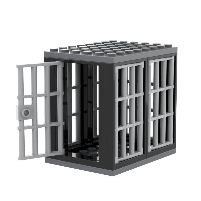 Jail Prison Cell Police Thief Building Blocks Toy Collection Kids Assembly Classic Brick Souvenir Decoration