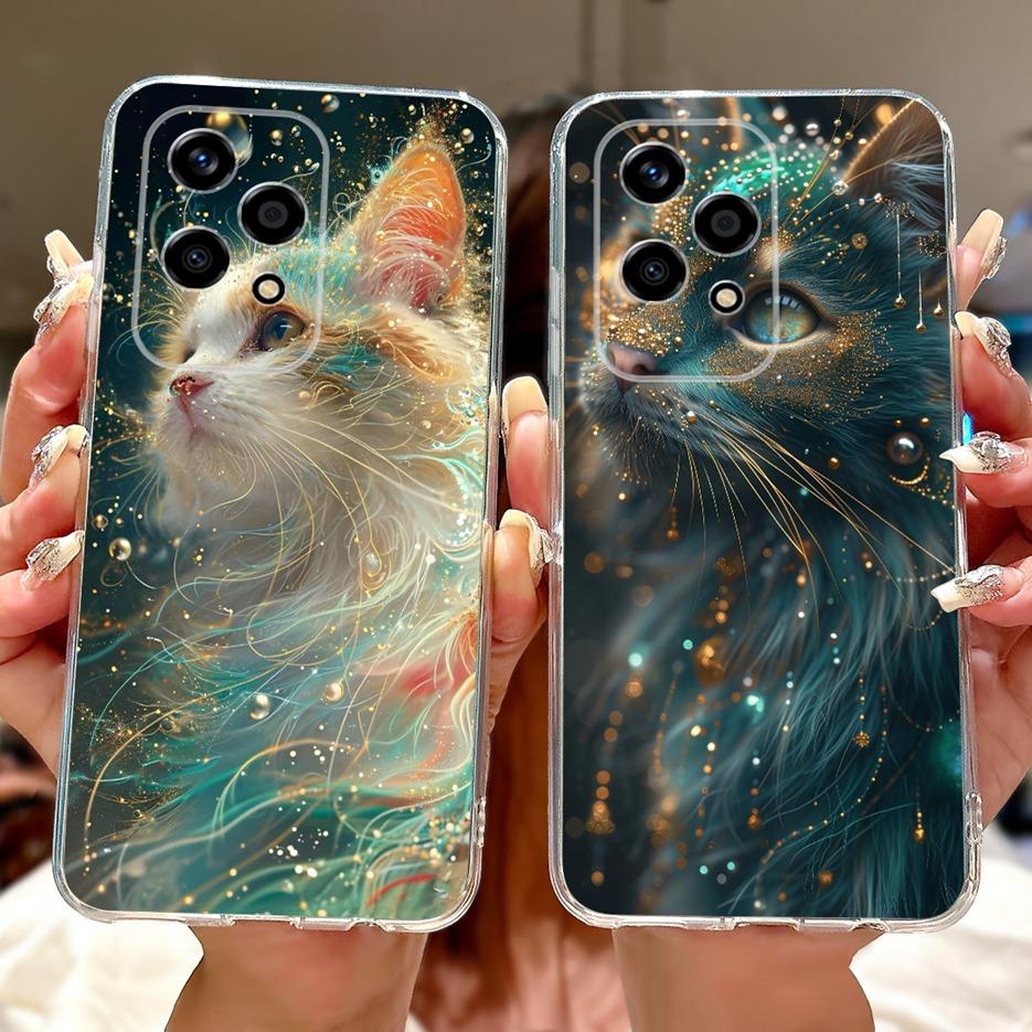 For Honor 200 Lite Case Cute Love Heart Butterfly Painted Cover Clear Silicone Phone Case For Honor 200 Lite 200Lite Soft Fundas