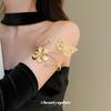 European and American Personalized Flower Butterfly Metal Bracelet Cold Wind Fancy Elegant Bracelet Exaggerated Personalized Armband