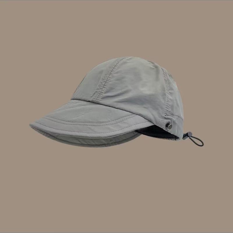 Small face cover cap quick-drying sun hat for men and women wide brim plain basin hat fisherman hat tide