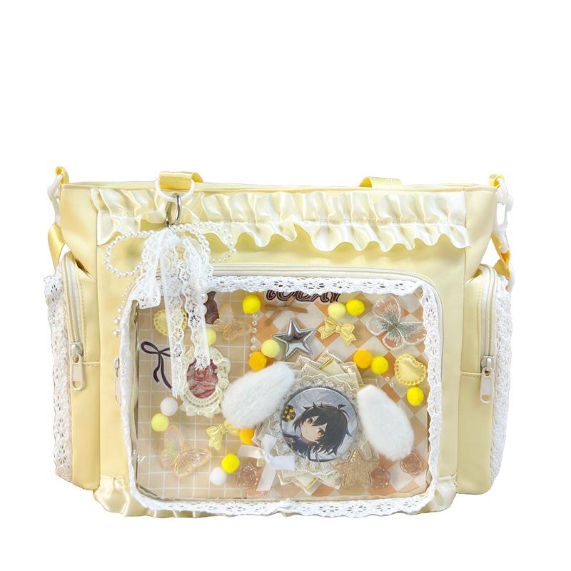 New Sweet Candy Color Girl Ulzzang Ita Bag JK Uniform Shoulder Bag Comic Exhibition Cute Fashionable Light Crossbody Bag