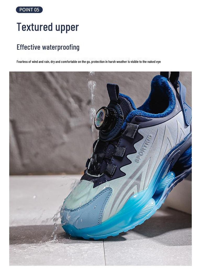 Chaussures de Course Antidérapantes d'Hiver 2025 pour Garçons - Baskets de Sport Chaudes, Anti-Odeur, Respirantes pour Enfants
