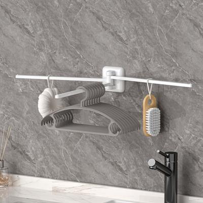 Towel Rack 3 Poles 180 Degree Rotation Wall-mounted Punch-free Bathroom Bath Ball