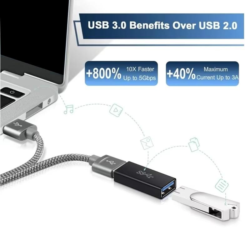 USB 3.1 to Type C Adapter Male Female OTG Connectors for Fast Data Transfer Up to 10Gbps for Multiple Devices
