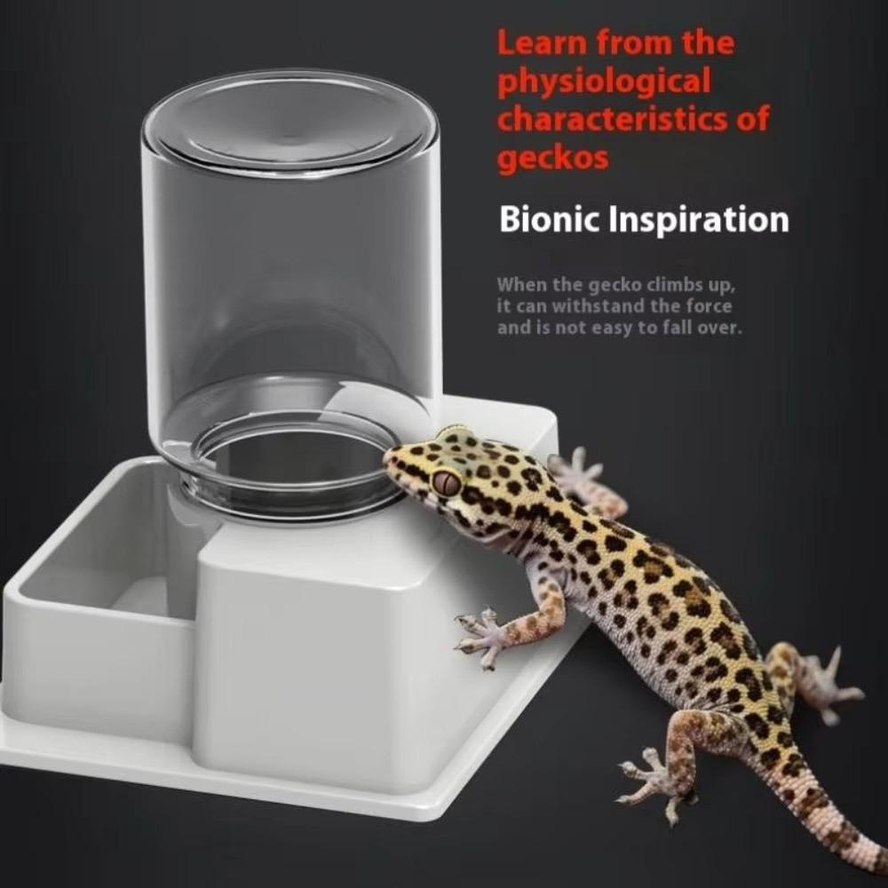 Auto Refill Function Reptile Water Dish Space Saving Anti-slip Base Reptile Water Dispenser Plastic Detachable