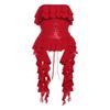 # Sisjuly# ABG Sweet Cool Sexy Style Layered Ruffles Patchwork Lace-up Waist-Controlled All-Matching Tube Top Female Summer