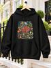 The Wonder Stuff Colorful Psychedelic Collage with Flowers, Birds, Butterflies, Clocks, Sun, And Mixed Vintage Images Unisex Hoodie