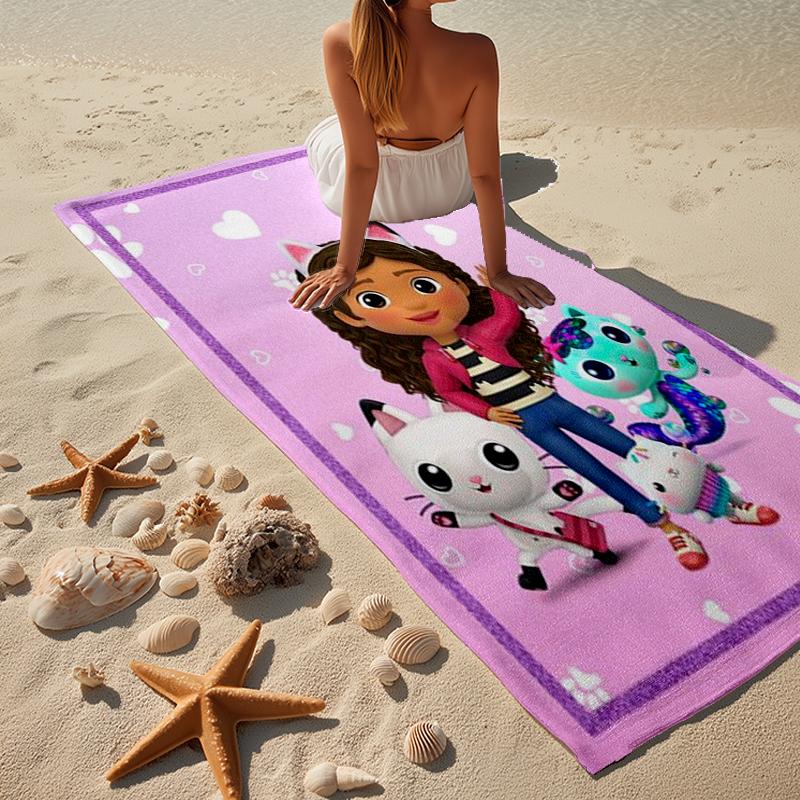 Colorful Friends Dollhouse Beach Towel, Super Soft Microfiber, Gift for Her/Him, Birthday, for Pool, Beach, Travel, Home Decor Fan gifts