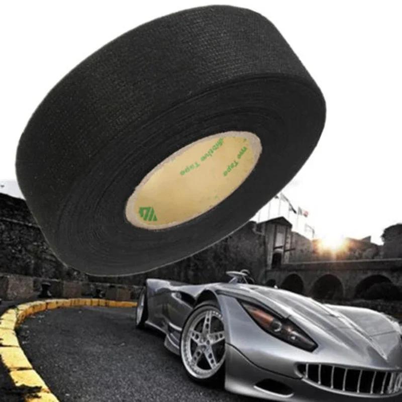 15m High Temperature Resistance Adhesive Cloth Tape For Cable Harness PVC Car Auto Heat Sound Isolation Wire Loom Harness Tape