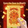 Five-Way Gold Wealth Card 2025 Year of the Snake: PVC Sticker for Attracting Wealth & Decor for Phone Cases.