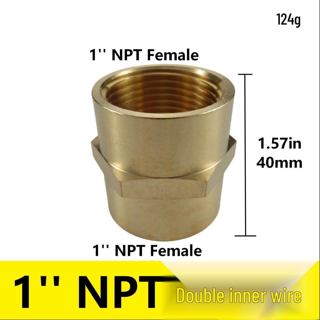 1/2" NPT Brass Male Pipe Adapter, Hex 1" NPT Male Threaded Fitting