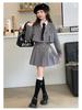 Höst 2025 Flickors Trendiga JK Uniform Kjolset - Akademi-stil Tvådelat för Mellan- och Stora Barn