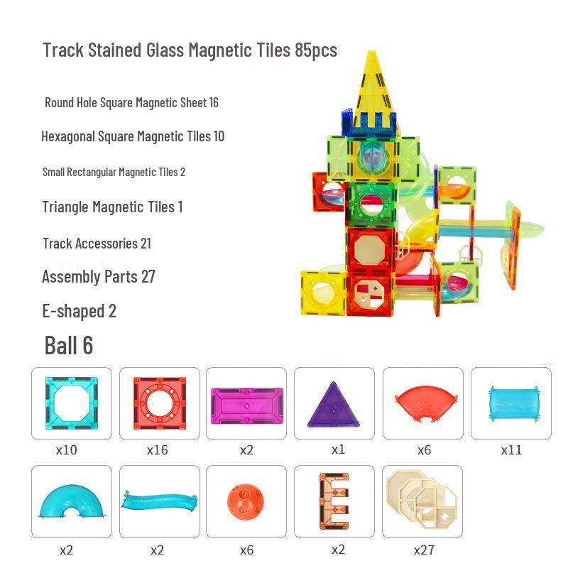 Colorful Roller Ball Building Blocks: Educational Construction Toy for Early Learning
