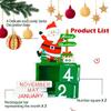 Santa Claus Christmas Tree Gift Wooden Calendar Desktop Decoration Ornaments Wooden Calendar Ornaments For Home Decoration